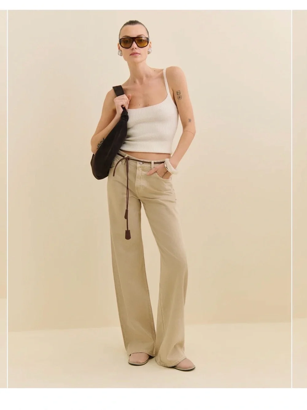 Reformation Cary Low Rise Slouchy Wide Leg - Picture 1 of 8